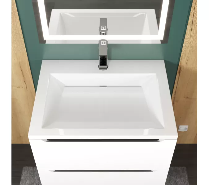 Раковина для ванной Uperwood Infinity, белая глянцевая, Выбрать цвет: Белый, Выбрать размер: 60, изображение 4