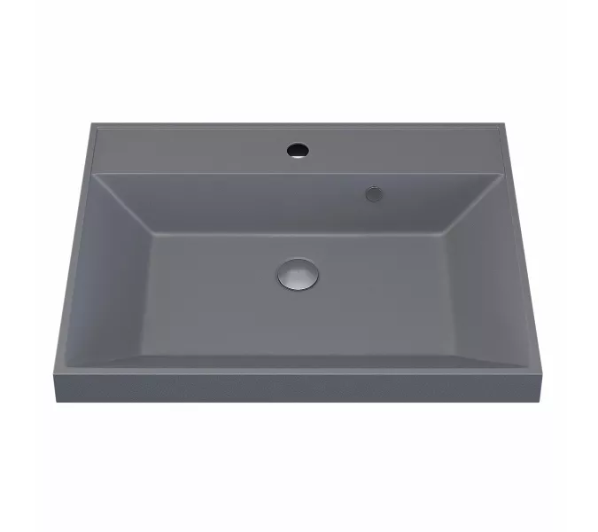 Раковина для ванной  Uperwood Classic Quartz, кварцевая, серая матовая, бетон, Выбрать цвет: Бетон, Выбрать размер: 60