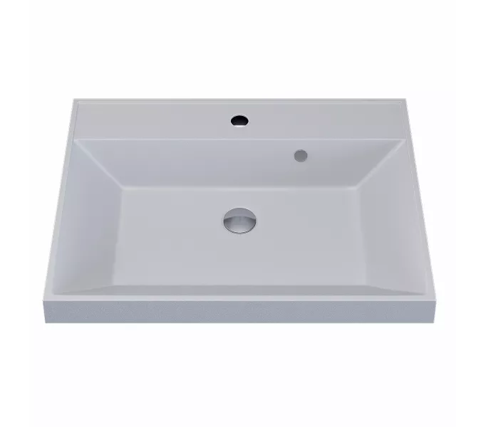 Раковина для ванной Uperwood Classic Quartz, кварцевая, белая матовая, жасмин, Выбрать цвет: Жасмин, Выбрать размер: 60