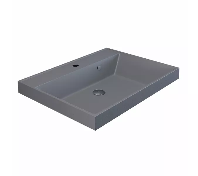 Раковина для ванной  Uperwood Classic Quartz, кварцевая, серая матовая, бетон, Выбрать цвет: Бетон, Выбрать размер: 60, изображение 2