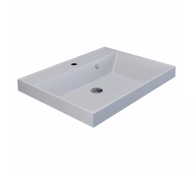 Раковина для ванной Uperwood Classic Quartz, кварцевая, белая матовая, жасмин, Выбрать цвет: Жасмин, Выбрать размер: 60, изображение 2