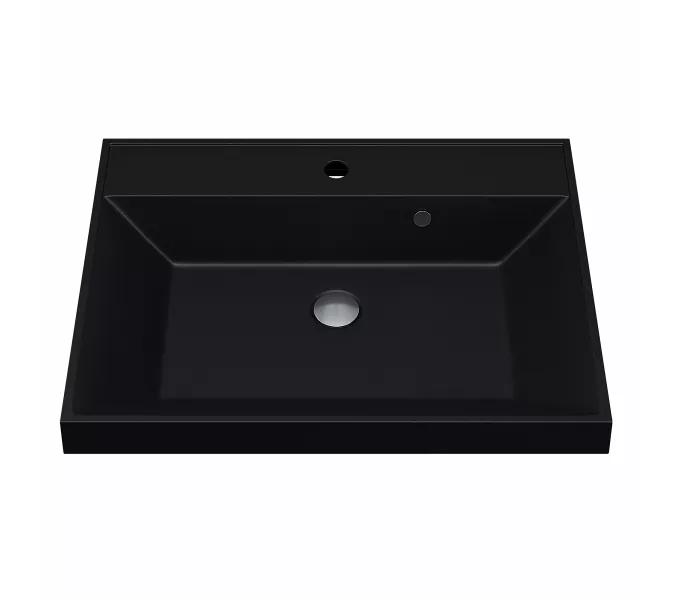 Раковина для ванной Uperwood Classic Quartz, кварцевая, черная матовая, космос, Выбрать цвет: Космос, Выбрать размер: 60