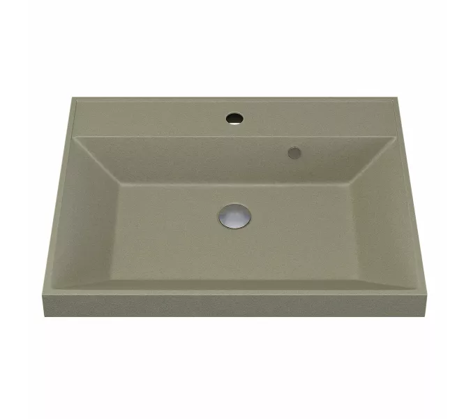 Раковина для ванной  Uperwood Classic Quartz, кварцевая, бежевая матовая, десерт, Выбрать цвет: Десерт, Выбрать размер: 60