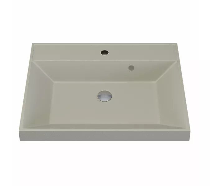 Раковина для ванной  Uperwood Classic Quartz, кварцевая, бежевая матовая, лён, Выбрать цвет: Лён, Выбрать размер: 60