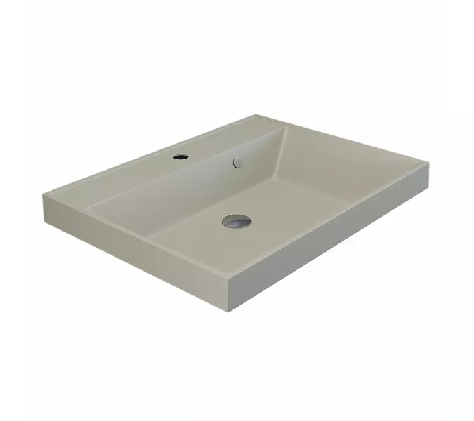 Раковина для ванной  Uperwood Classic Quartz, кварцевая, бежевая матовая, лён, Выбрать цвет: Лён, Выбрать размер: 60, изображение 2