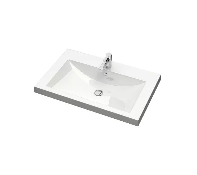 Раковина для ванной Uperwood Eva, белая глянцевая, Выбрать цвет: Белый, Выбрать размер: 75, изображение 6