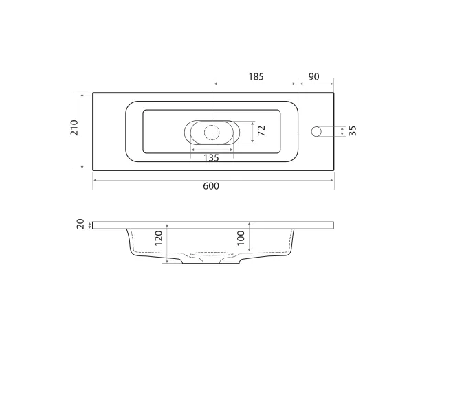 Раковина для ванной Uperwood Modul  белая глянцевая, Выбрать цвет: Белый, Выбрать размер: 60, изображение 13