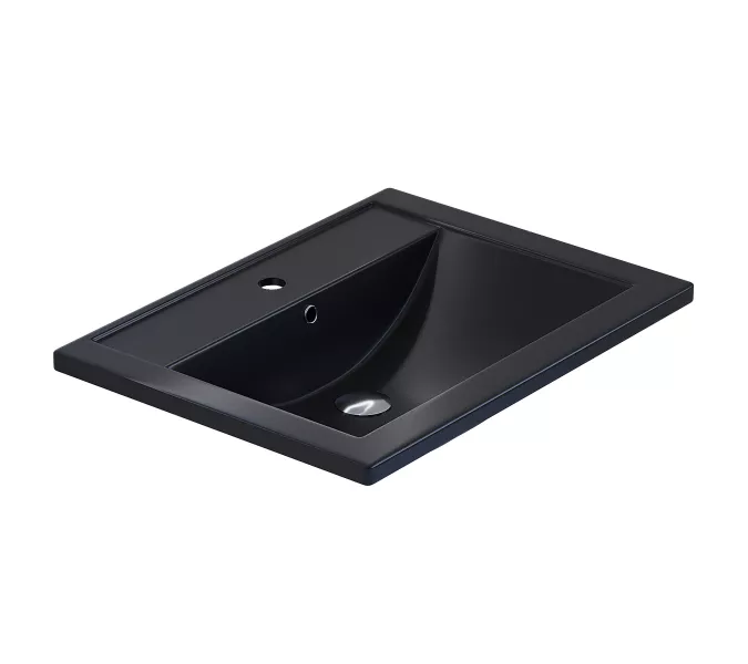Раковина для ванной кварцевая Uperwood Foster Quartz черная матовая (уголь), Выбрать цвет: Уголь, Выбрать размер: 60, изображение 2
