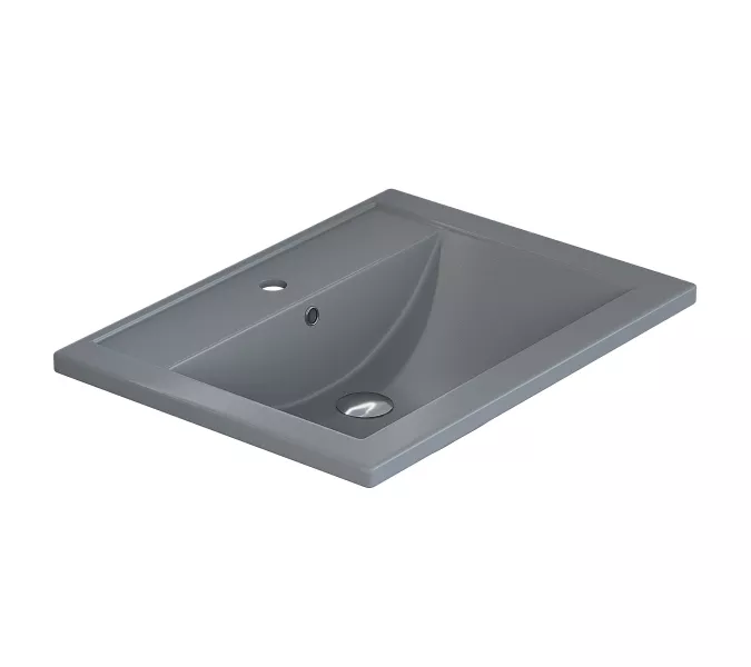 Раковина для ванной кварцевая Uperwood Foster Quartz  серая матовая (бетон), Выбрать цвет: Бетон, Выбрать размер: 60, изображение 2