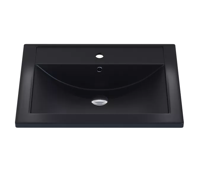 Раковина для ванной кварцевая Uperwood Foster Quartz  черная матовая (космос), Выбрать цвет: Космос, Выбрать размер: 60