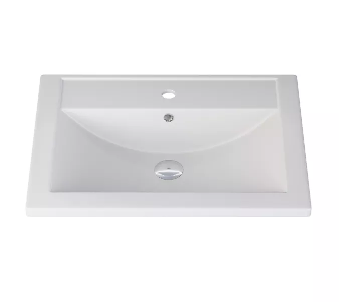 Раковина для ванной кварцевая Uperwood Foster Quartz белая матовая (жасмин), Выбрать цвет: Жасмин, Выбрать размер: 60