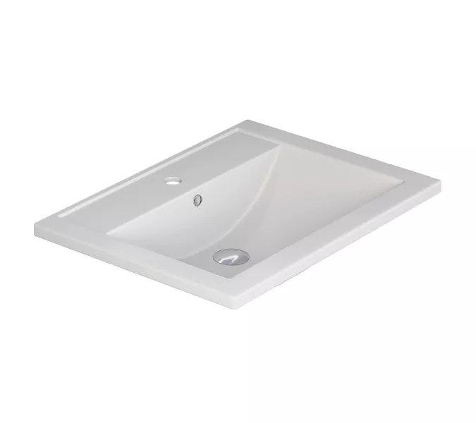 Раковина для ванной кварцевая Uperwood Foster Quartz белая матовая (жасмин), Выбрать цвет: Жасмин, Выбрать размер: 60, изображение 2