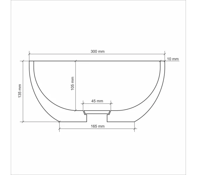 Раковина накладная бетонная Uperwood Belfast 30х30х13,5 см, круглая, графит, Выбрать цвет: Графит, изображение 5