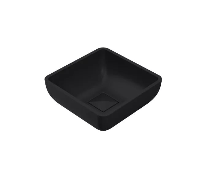 Раковина для ванной накладная Uperwood Florida квадратная, бетон, цвет черный, Выбрать цвет: Черный