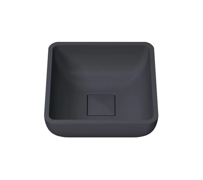 Раковина для ванной накладная Uperwood Florida квадратная, бетон, цвет графит, Выбрать цвет: Графит, изображение 2