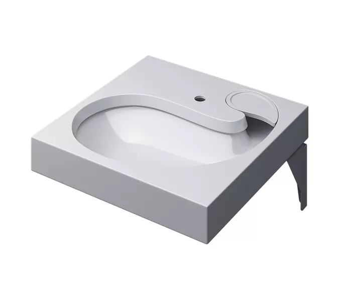 Раковина над стиральной машиной Uperwood Comforty 60х60х11 см, белая глянцевая, Выбрать цвет: Белый, изображение 3