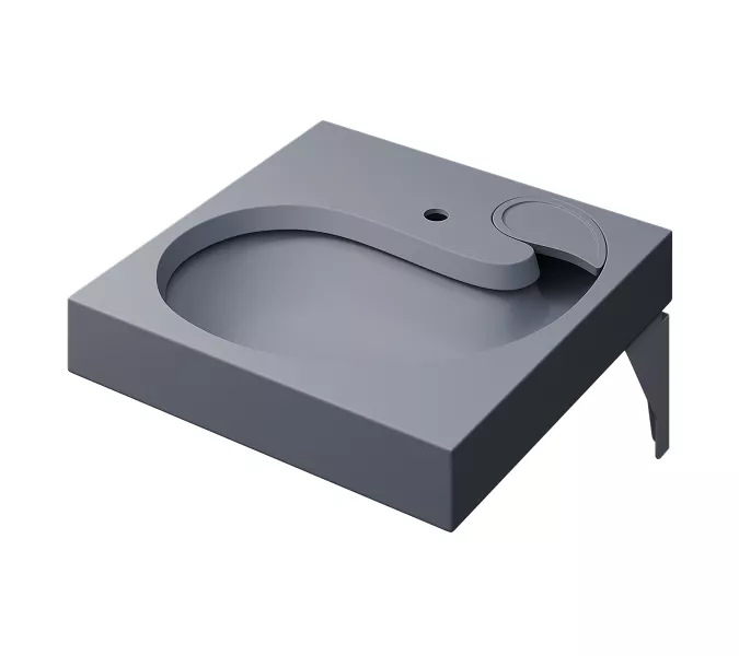 Раковина над стиральной машиной Uperwood Comforty 60х60х11 см, серая матовая, Выбрать цвет: Серый, изображение 3