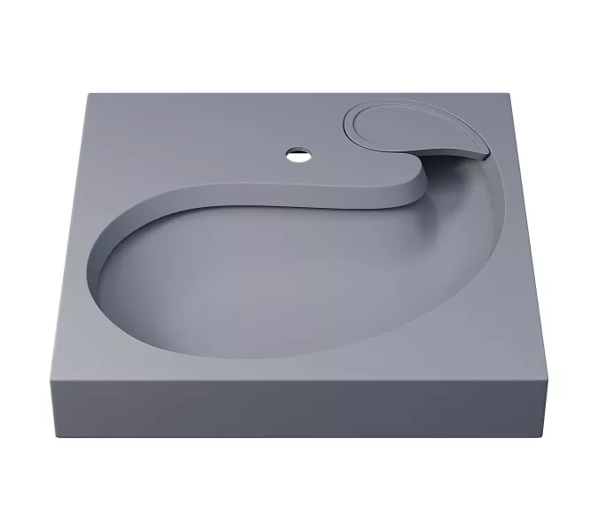 Раковина над стиральной машиной Uperwood Comforty 60х60х11 см, серая матовая, Выбрать цвет: Серый, изображение 4