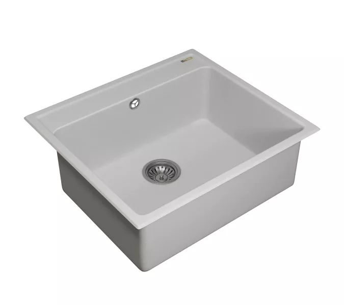 Кухонная мойка из искусственного камня Uperwood UPD-104, прямоугольная, цвет туман, Выбрать цвет: Туман, изображение 2