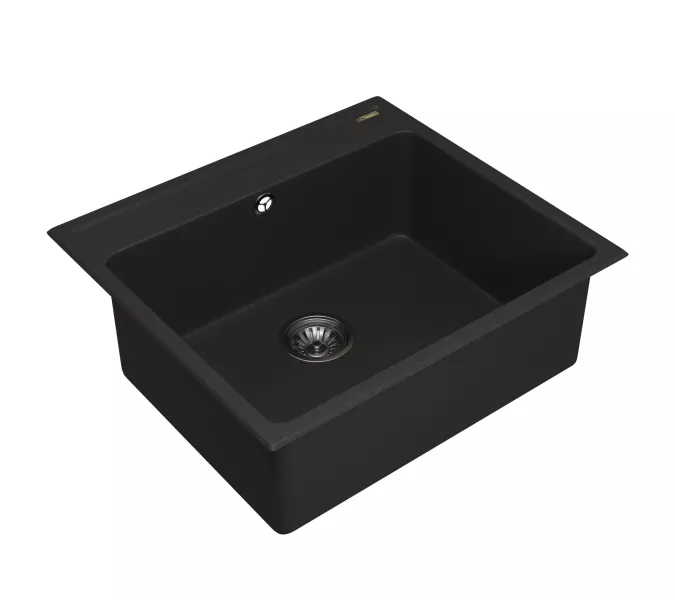 Кухонная мойка из искусственного камня Uperwood UPD-104, прямоугольная, цвет уголь, Выбрать цвет: Уголь, изображение 2
