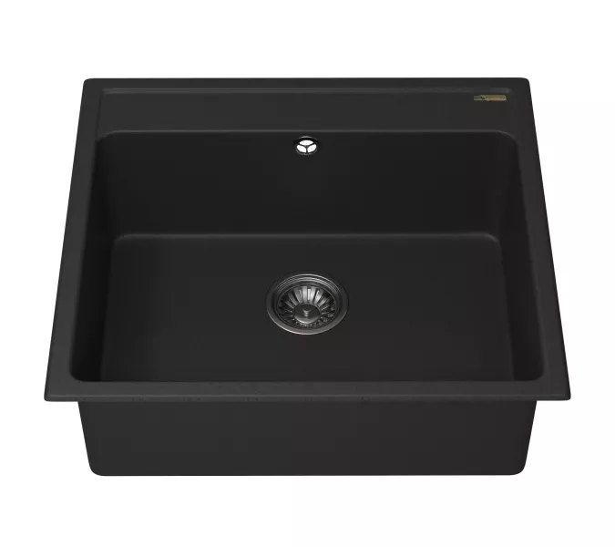 Кухонная мойка из искусственного камня Uperwood UPD-104, прямоугольная, цвет уголь, Выбрать цвет: Уголь