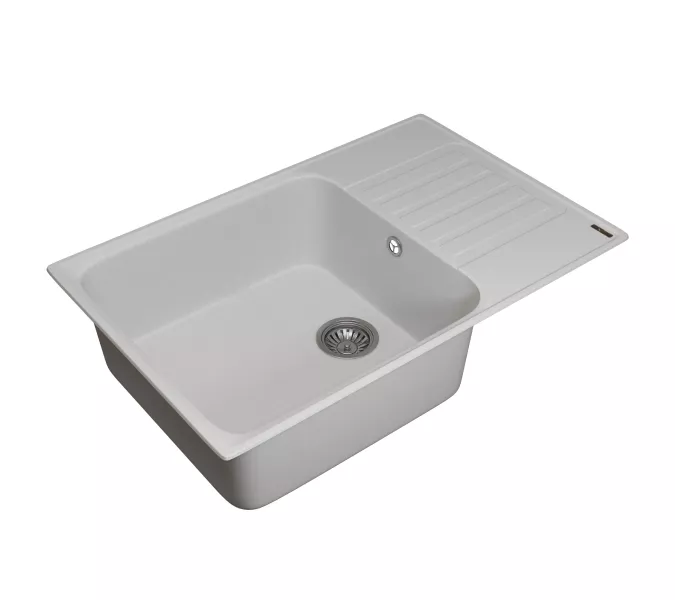 Кухонная мойка из искусственного камня Uperwood UPD-400, прямоугольная, цвет туман, Выбрать цвет: Туман, изображение 2