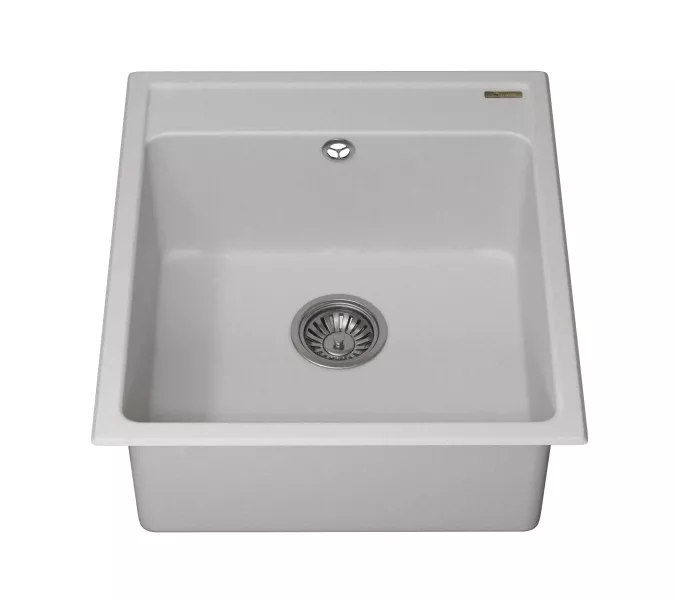 Кухонная мойка из искусственного камня Uperwood UPD-406, 42х48 прямоугольная, цвет туман, Выбрать цвет: Туман, изображение 4