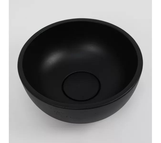 Раковина накладная бетонная Uperwood Belfast 30х30х13,5 см, круглая, черная, Выбрать цвет: Черный, изображение 2