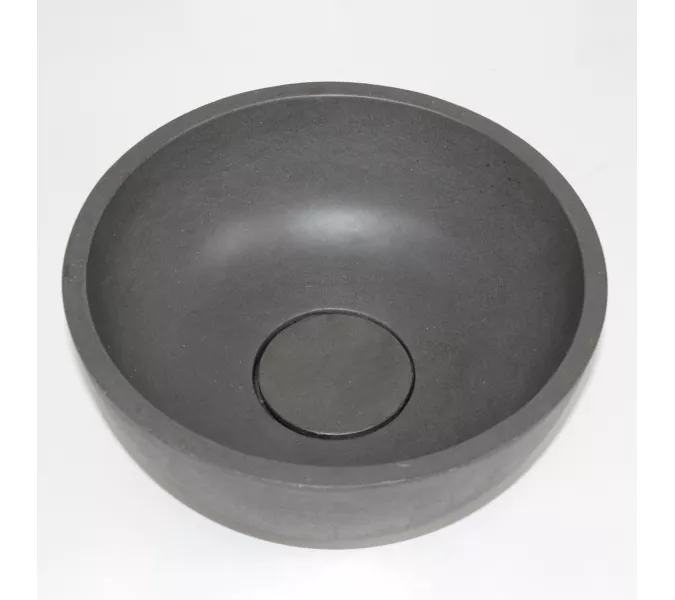 Раковина накладная бетонная Uperwood Belfast 30х30х13,5 см, круглая, графит, Выбрать цвет: Графит, изображение 3