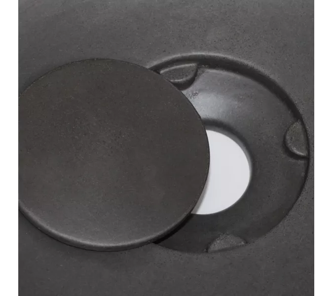 Раковина накладная бетонная Uperwood Belfast 30х30х13,5 см, круглая, графит, Выбрать цвет: Графит, изображение 4