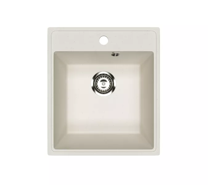 Кухонная мойка из искусственного камня Uperwood ECON UPD-404-001, прямоугольная, белая матовая, Выбрать цвет: Белый камень, изображение 5