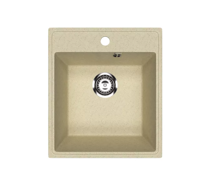 Кухонная мойка из искусственного камня Uperwood ECON UPD-404-002, прямоугольная, бежевая матовая, Выбрать цвет: Слоновая кость, изображение 5