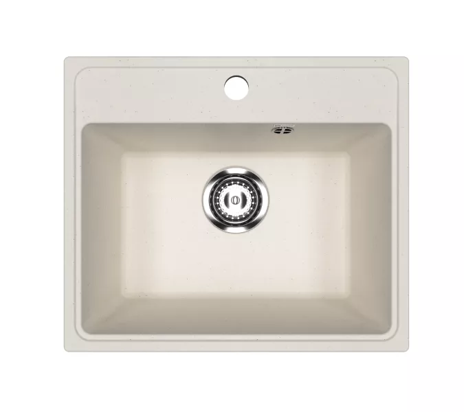 Кухонная мойка из искусственного камня Uperwood ECON UPD-408-001, прямоугольная, белая матовая, Выбрать цвет: Белый камень, изображение 4