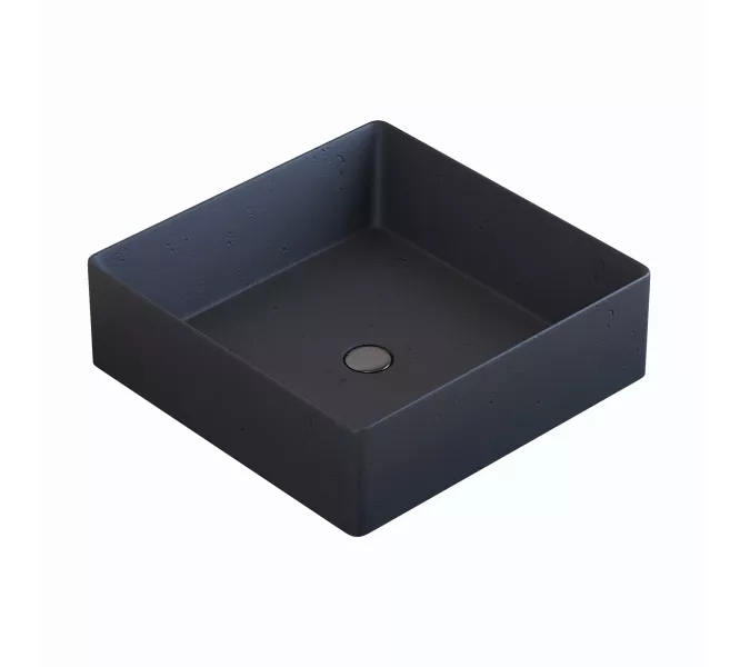 Раковина накладная бетонная Uperwood Square 39х39х12 см, квадратная, графит, Выбрать цвет: Графит