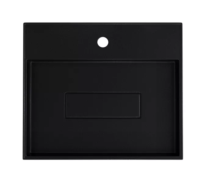 Раковина накладная 50 см, Uperwood Tanos Quartz, прямоугольная, черная, космос, Выбрать цвет: Космос, изображение 8