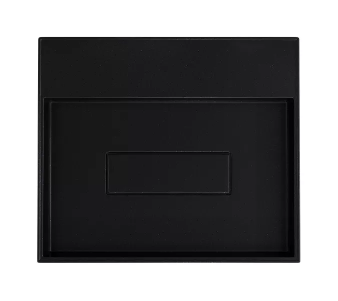 Раковина накладная Uperwood Tanos Quartz 50 см, без отверстия для смесителя, черная (космос), Выбрать цвет: Космос, изображение 7