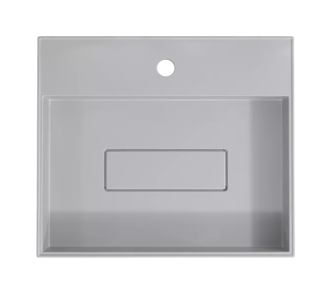 Раковина накладная 50 см, Uperwood Tanos Quartz, прямоугольная, белая, жасмин, Выбрать цвет: Жасмин, изображение 7