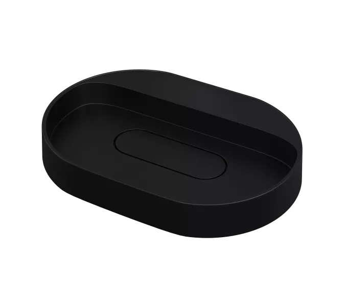 Раковина накладная  Uperwood Tanos Quartz 55 см, без отверстия для смесителя, черная (уголь), Выбрать цвет: Уголь, изображение 6