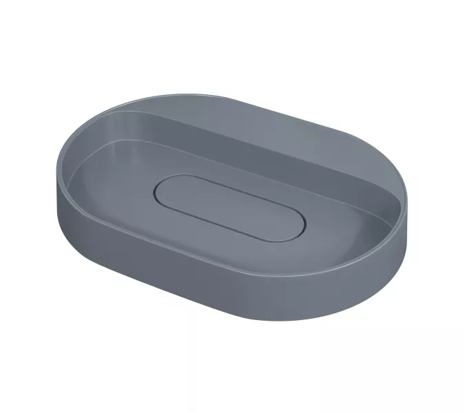 Раковина накладная Uperwood Tanos Quartz 55 см, без отверстия для смесителя, серая (бетон), Выбрать цвет: Бетон, изображение 6