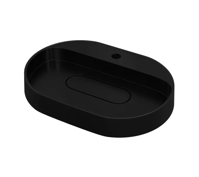 Раковина накладная 55 см, Uperwood Tanos Quartz, овальная, черная (космос), Выбрать цвет: Космос, изображение 7