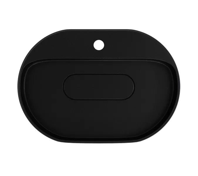 Раковина накладная 55 см, Uperwood Tanos Quartz, овальная, черная (космос), Выбрать цвет: Космос, изображение 8