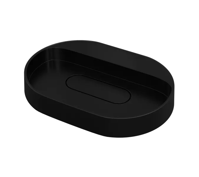 Раковина накладная Uperwood Tanos Quartz 55 см, без отверстия для смесителя, черная (космос), Выбрать цвет: Космос, изображение 6