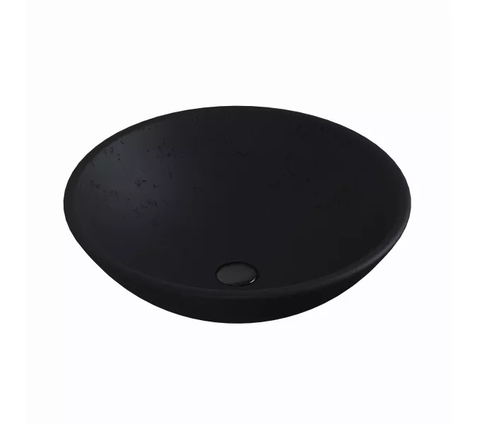 Раковина накладная бетонная Uperwood Sfera 40х40х12 см, круглая, черная, Выбрать цвет: Черный