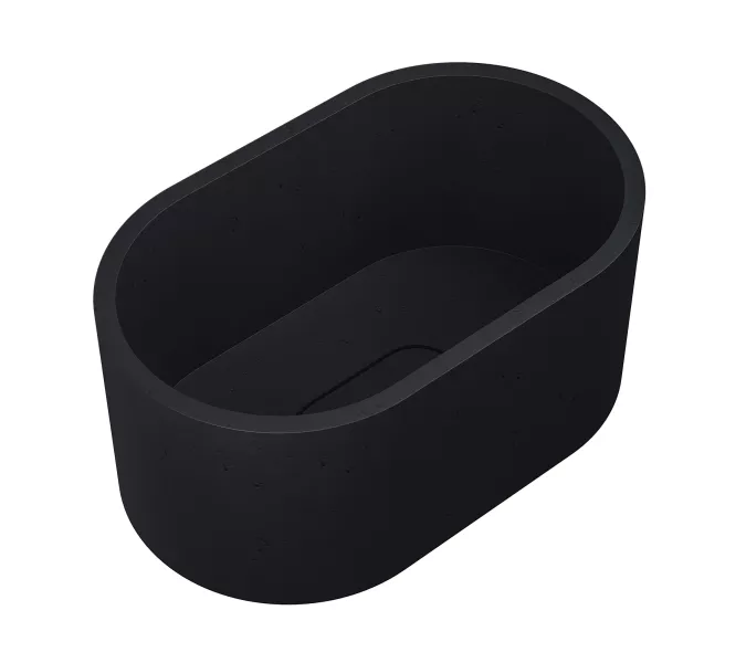 Раковина накладная бетонная Uperwood Venice 56х34х26 см, овальная, черная, Выбрать цвет: Черный