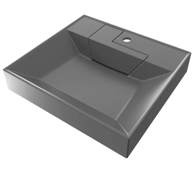 Раковина над стиральной машиной Uperwood Top 60х55х11 см, серая матовая, Выбрать цвет: серый, изображение 2