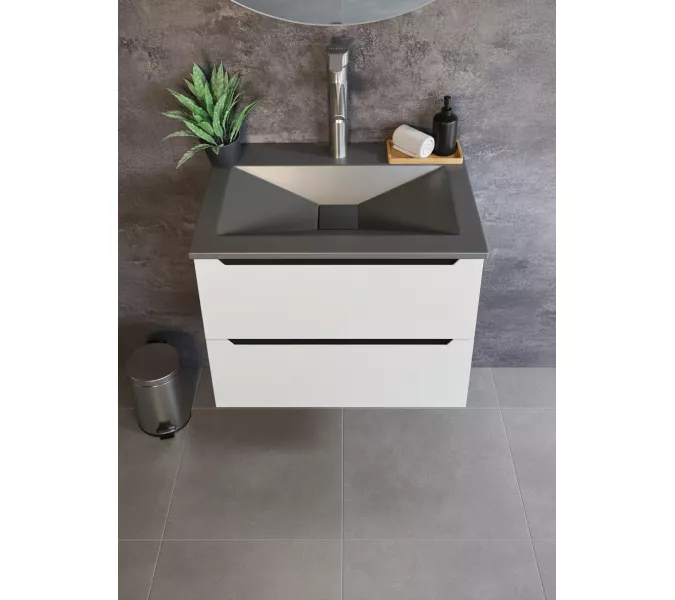 Раковина для ванной Uperwood Geo , графит, Выбрать размер: 70, изображение 2