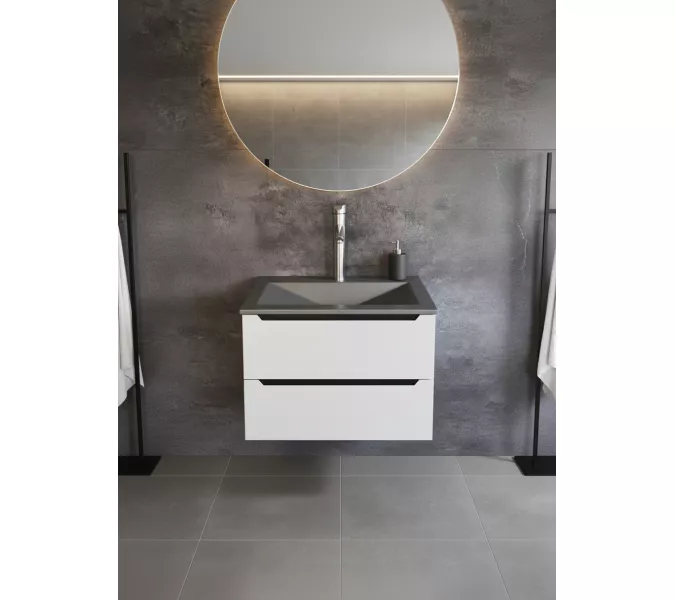 Раковина для ванной Uperwood Geo , графит, Выбрать размер: 70, изображение 6