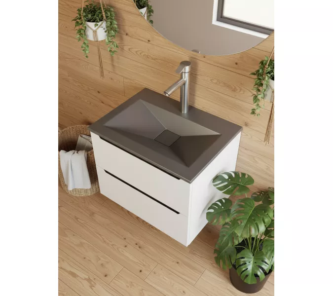 Раковина для ванной Uperwood Geo , графит, Выбрать размер: 70, изображение 4