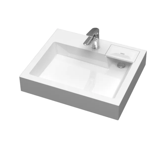 Раковина над стиральной машиной Uperwood Vission белая глянцевая, Выбрать размер: 60х50, изображение 2