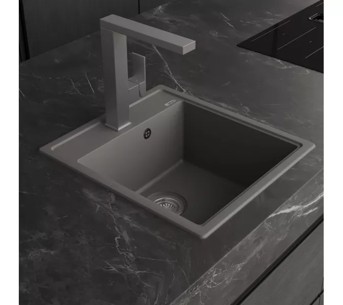 Кухонная мойка ABBER Quarz AQ2901G серый, Выбрать цвет: серый, изображение 2